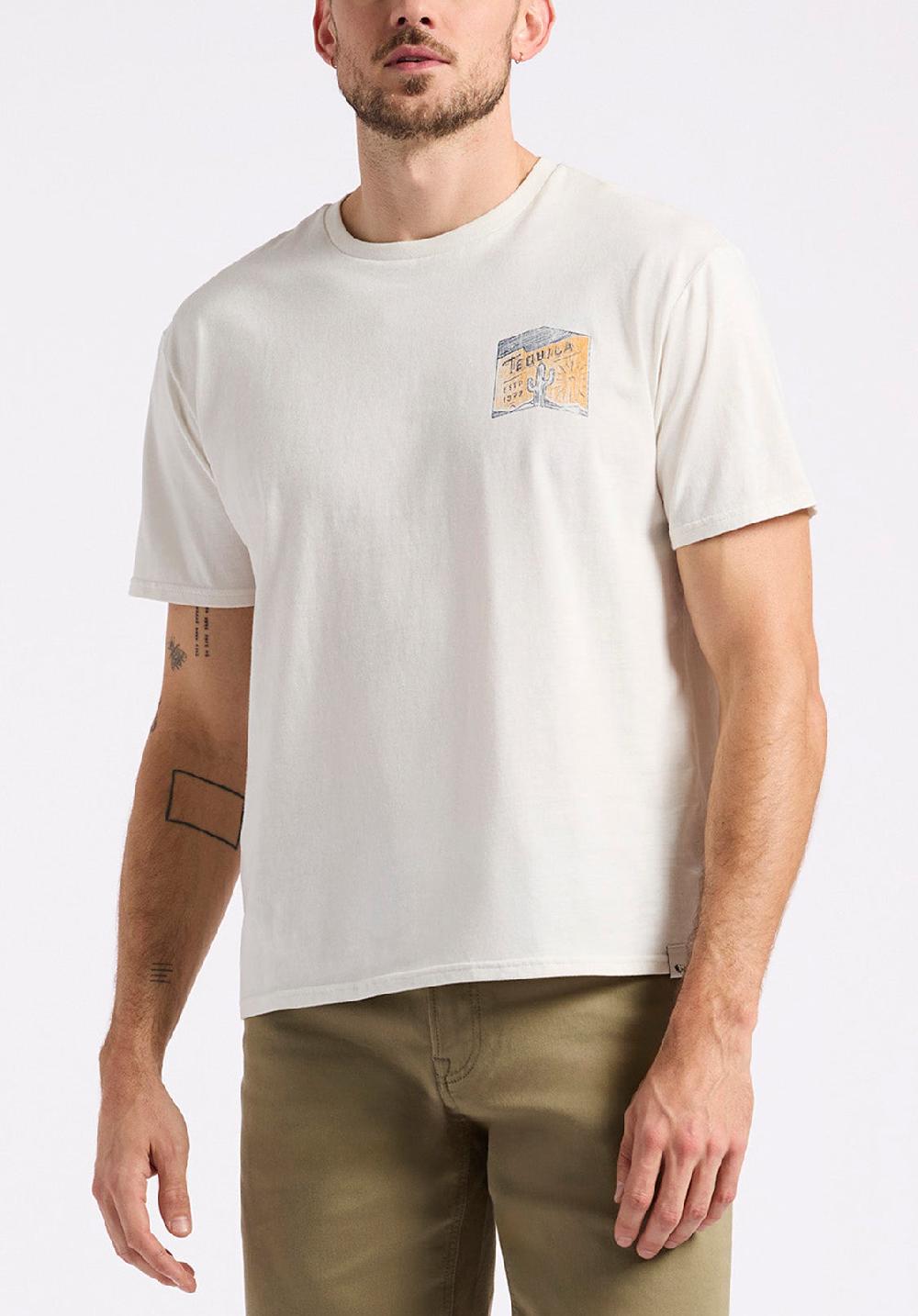 buffalo david bitton T-shirt graphique avec imprimé tequila pour homme Tinglev blanc