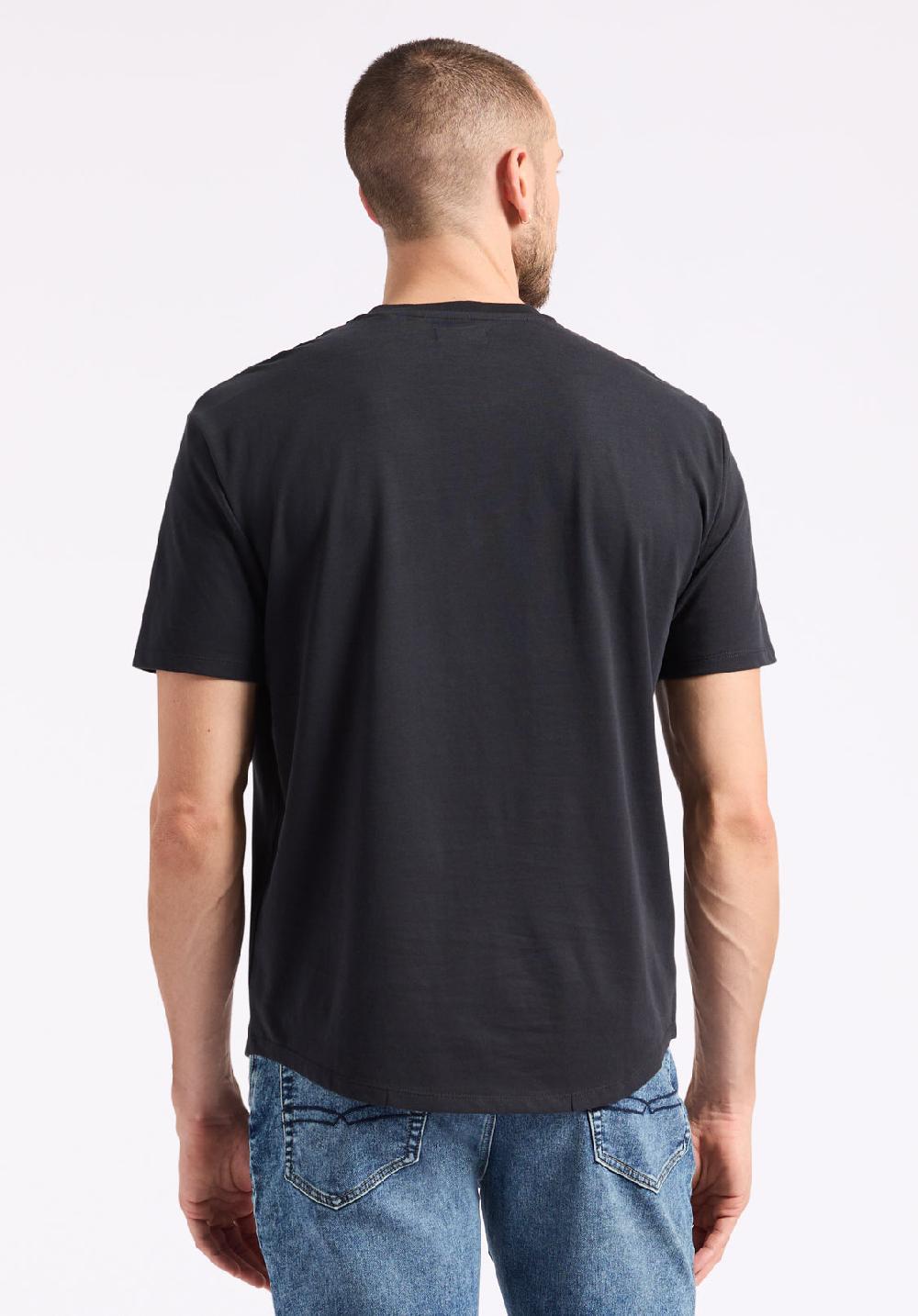 Buffalo David Bitton T-shirt Henley En Jersey à Manches Courtes Pour Homme Kamel Noir