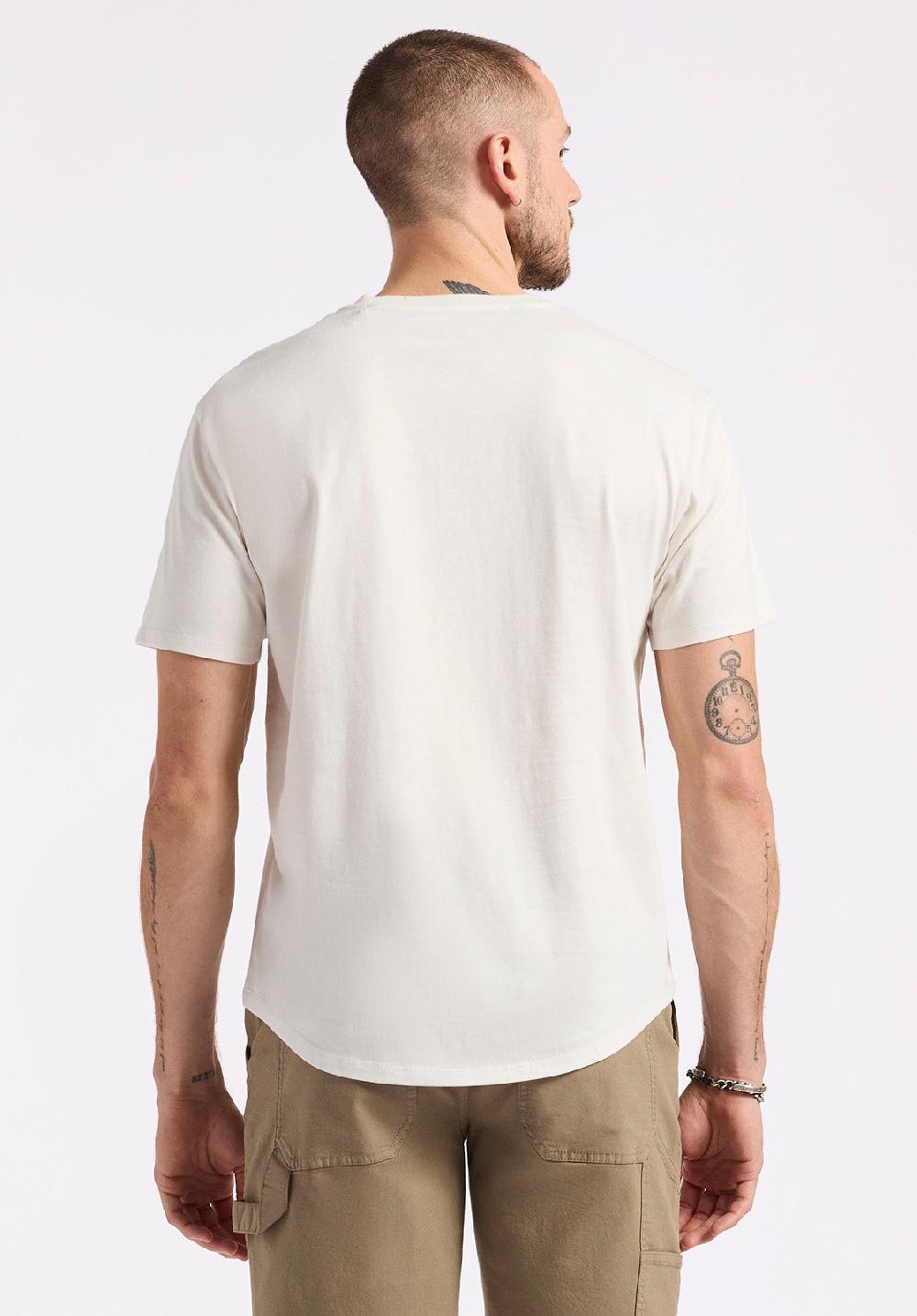 Buffalo David Bitton T-shirt Henley En Jersey à Manches Courtes Pour Homme Kamel Lait
