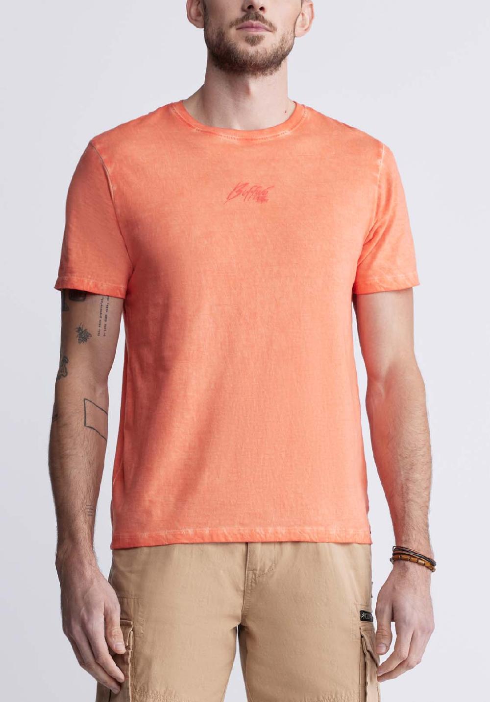 buffalo david bitton T-shirt Imprimé Tundra pour Hommes Rose Coquillage - BM24347