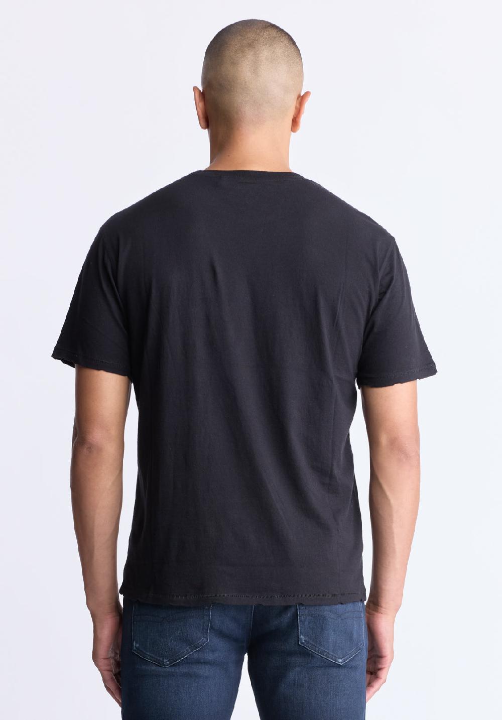 Buffalo David Bitton Takuma Men's Graphic Eagle Print T-Shirt Black