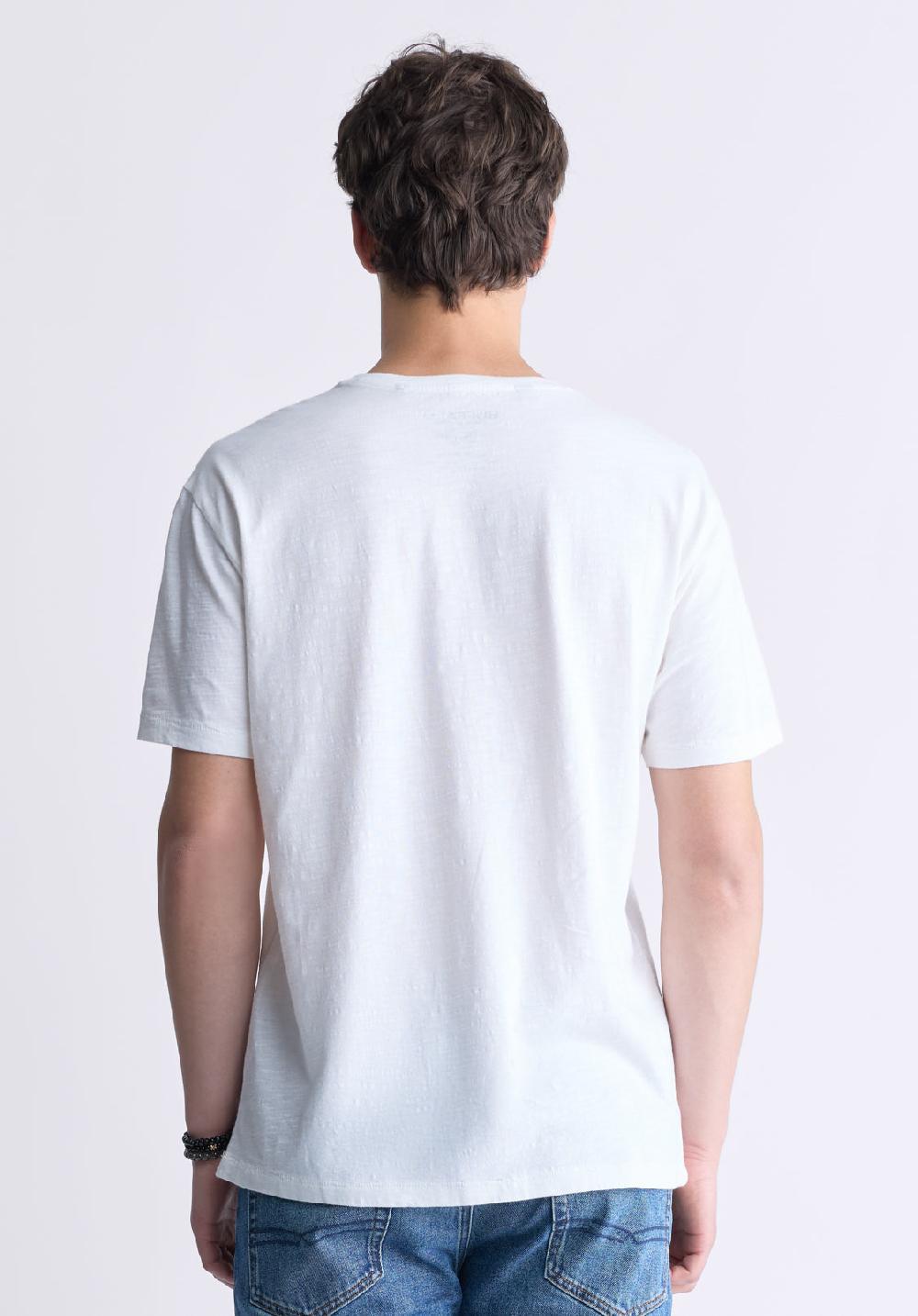 Buffalo David Bitton Tang Men's Short-Sleeve Graphic T-Shirt White