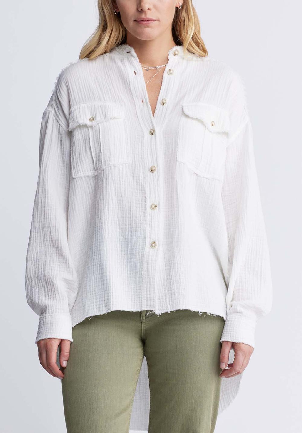 buffalo david bitton Taylee Women’s Oversized Blouse in White