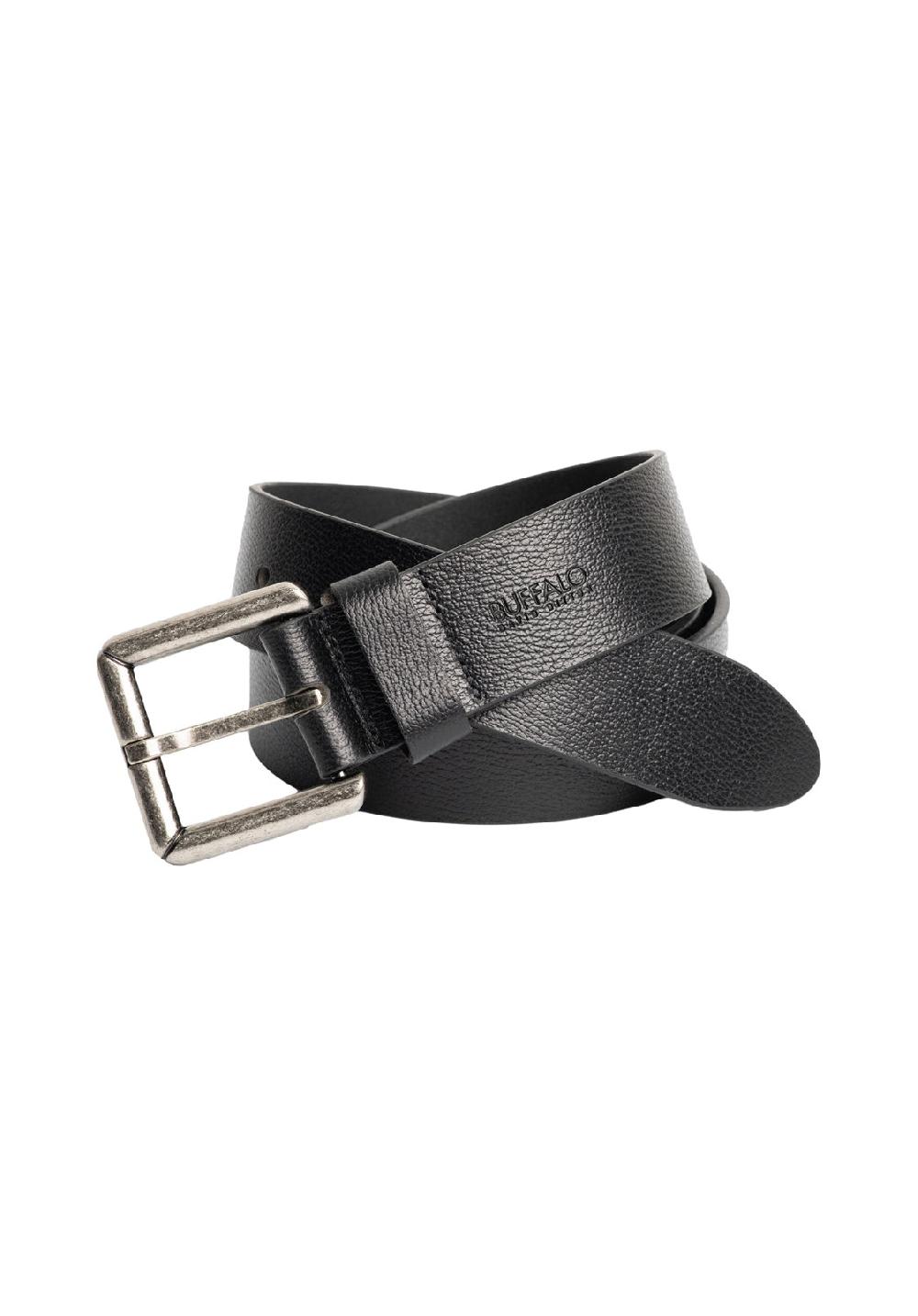 Buffalo David Bitton Textured Full Grain Brown Buffalo Leather Belt