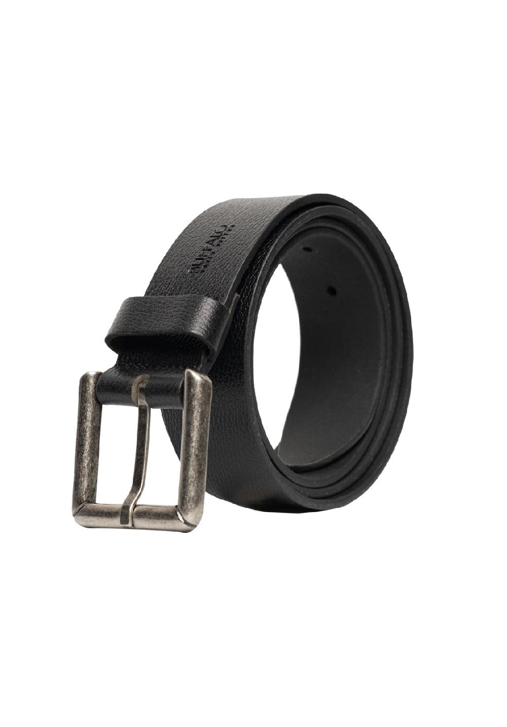 Buffalo David Bitton Textured Full Grain Brown Buffalo Leather Belt