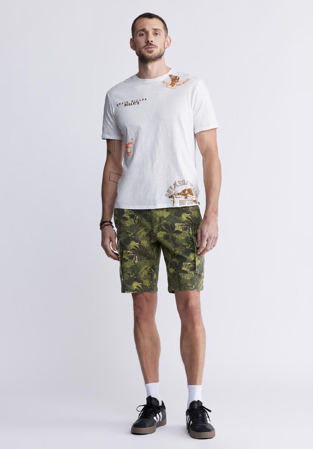 Buffalo David Bitton Toro Men's Printed T-shirt In White