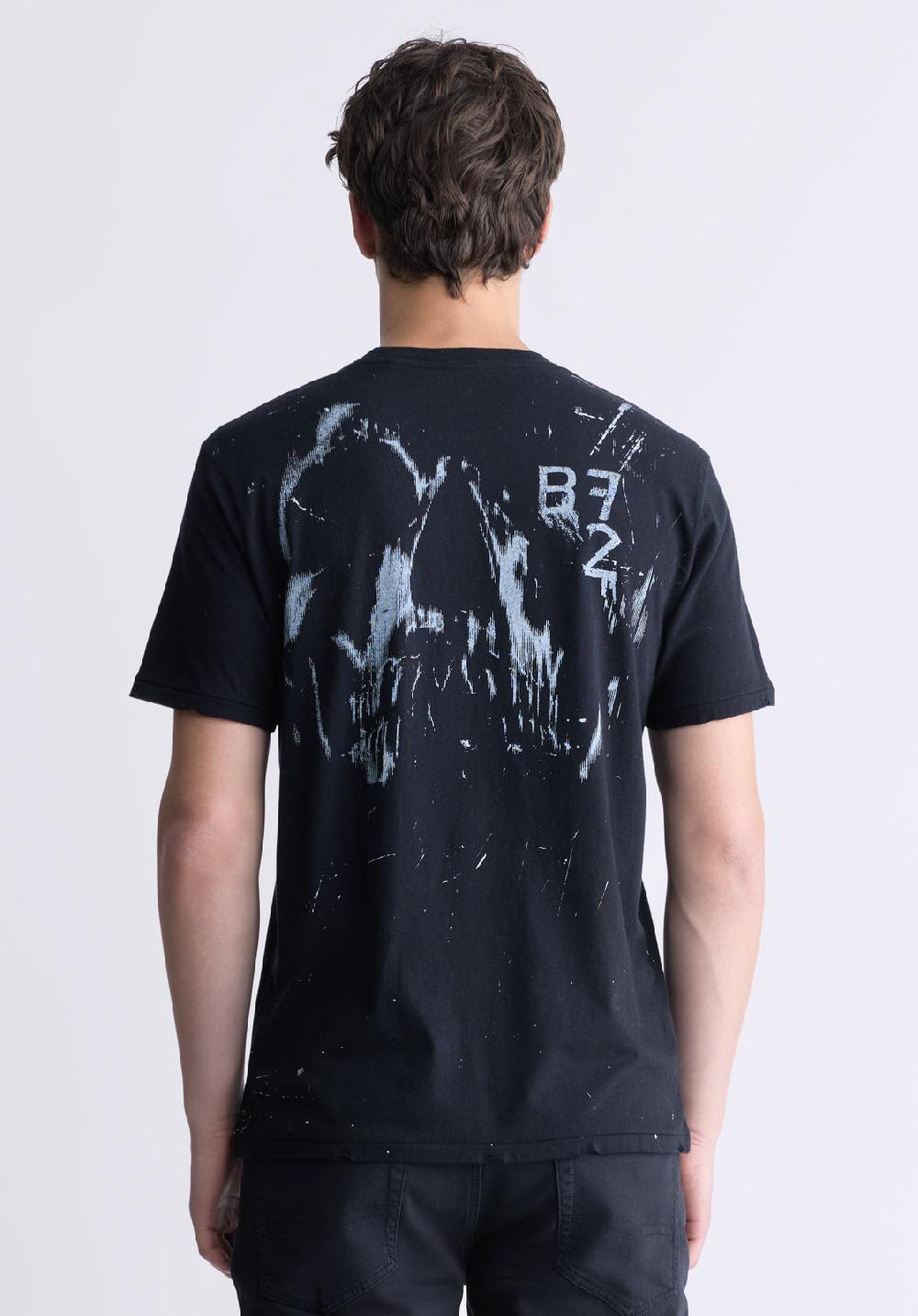 Buffalo David Bitton Tucson Men's Short-Sleeve Graphic T-Shirt Black