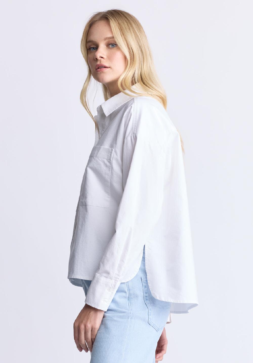 Buffalo David Bitton Twyla Women's Boxy Button-Up Shirt White