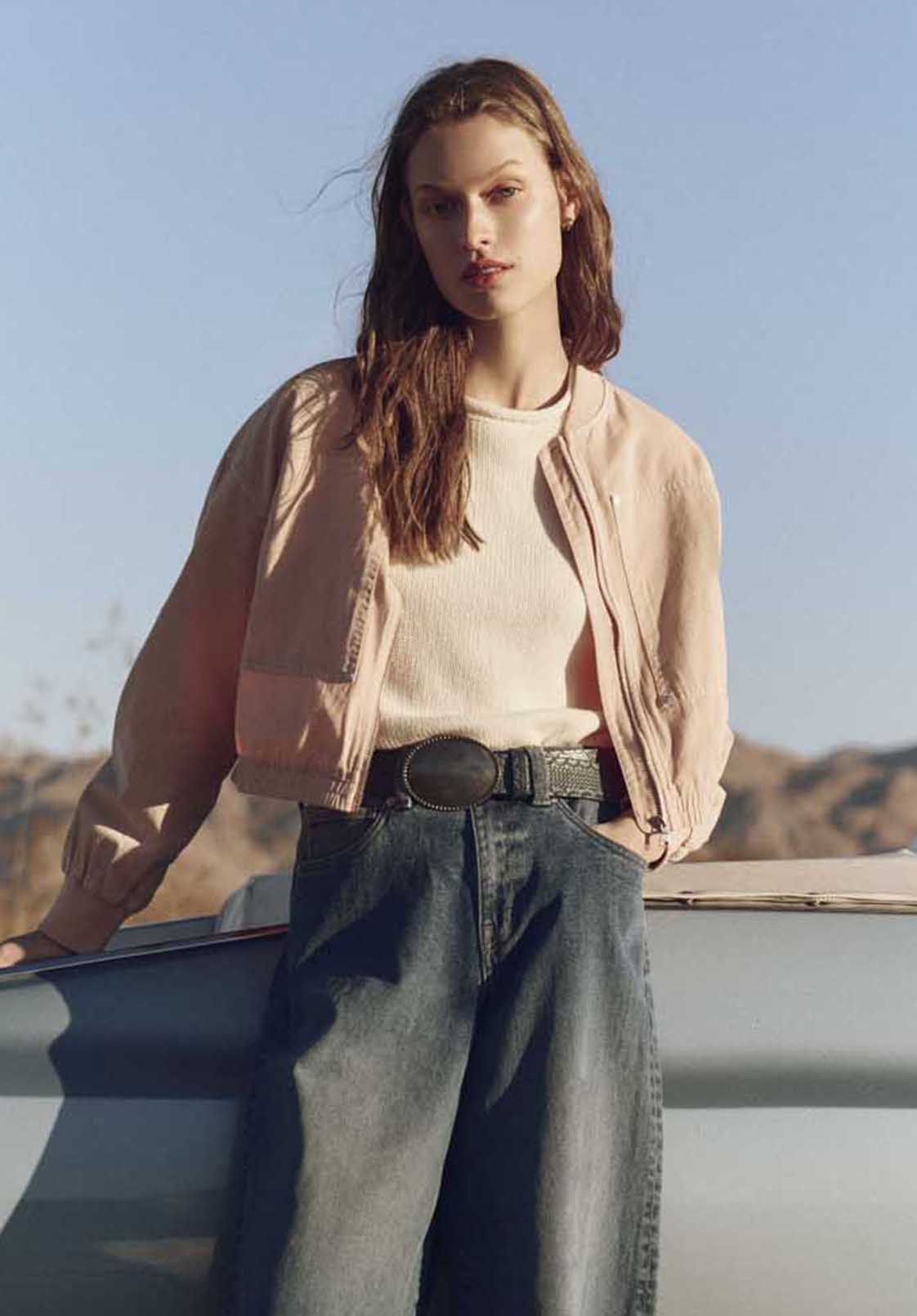 Buffalo David Bitton Veste Courte Zippée Pour Femme Pyper Rose Poudré