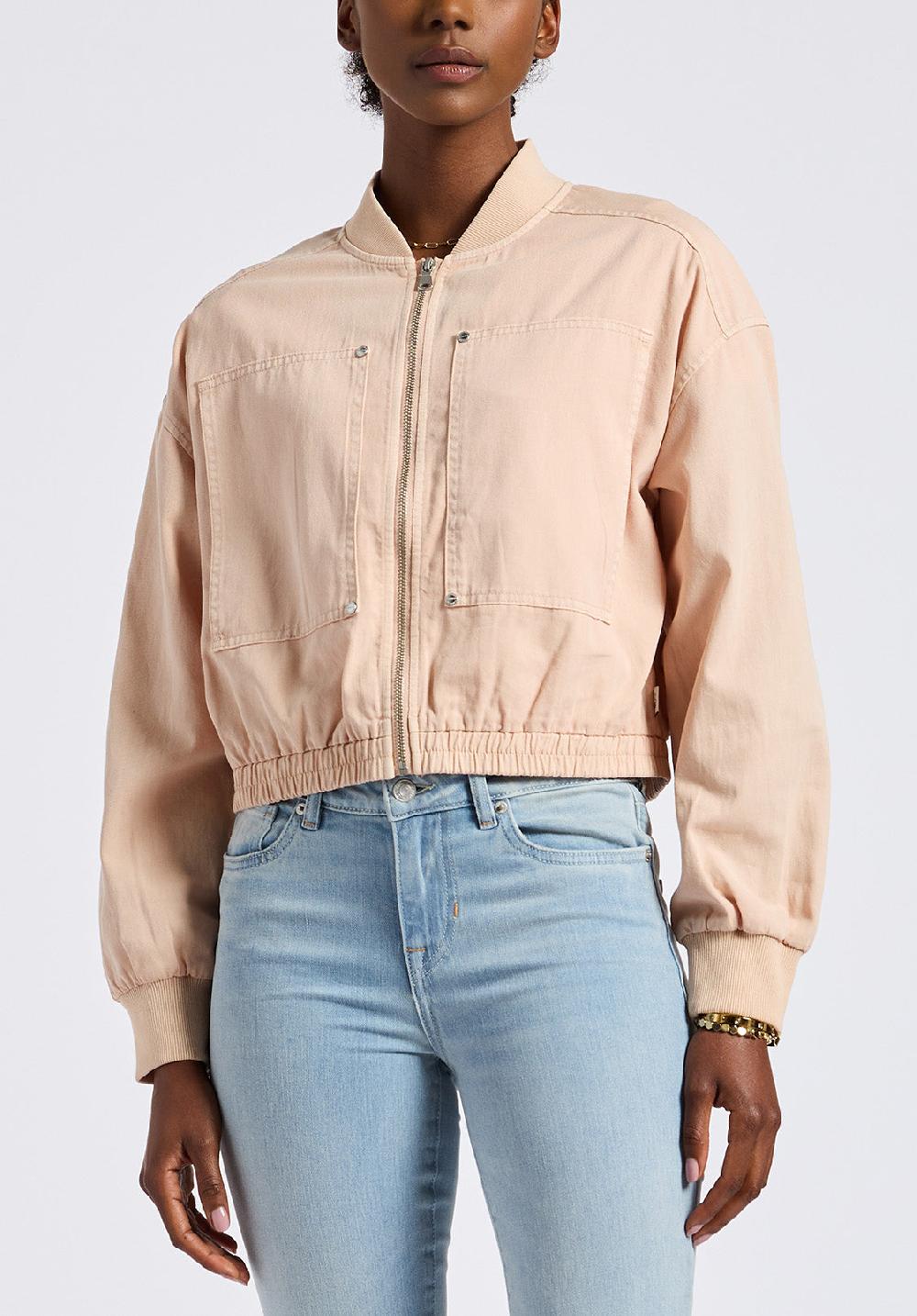 buffalo david bitton Veste Courte Zippée pour femme Pyper rose poudré