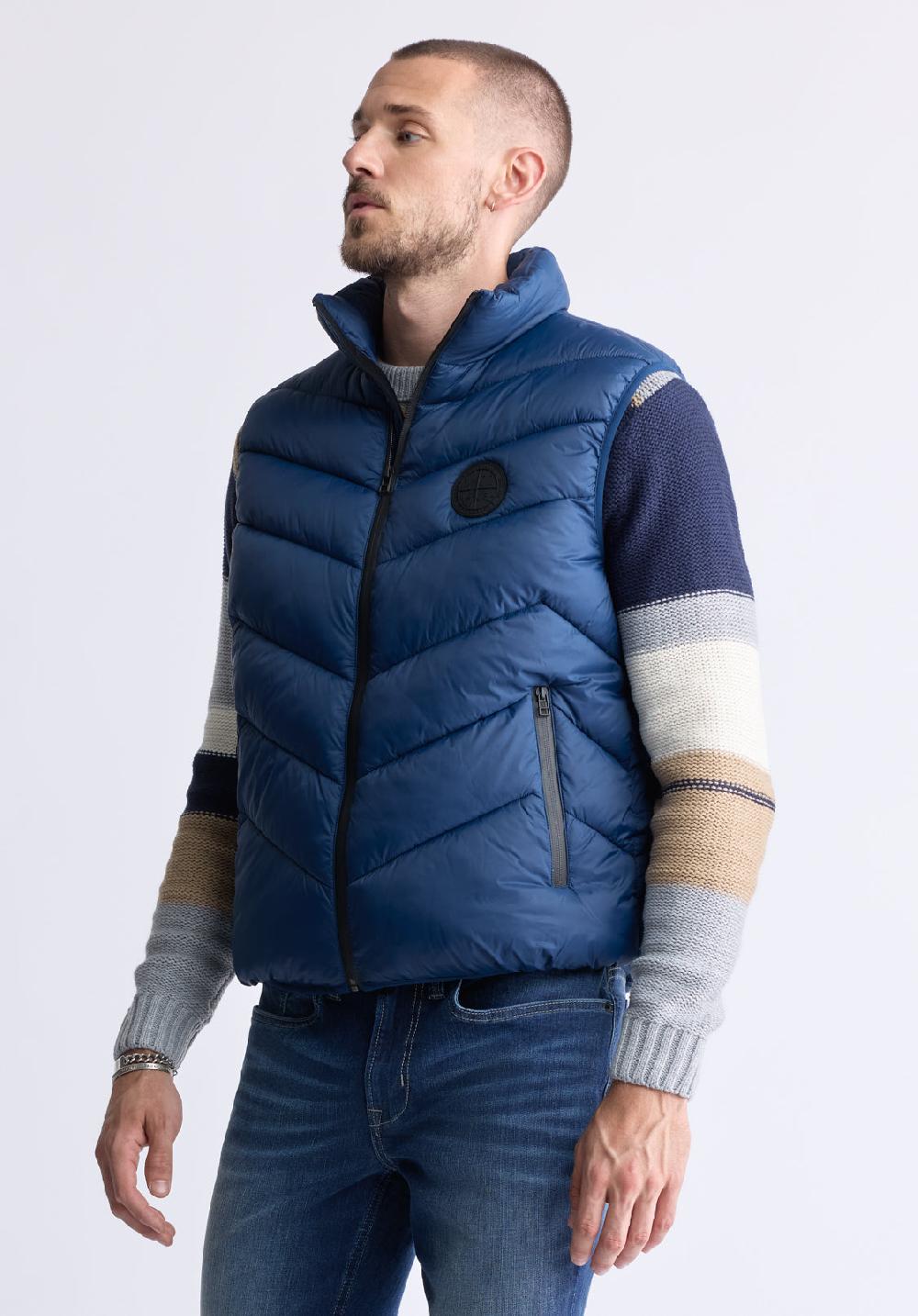 Buffalo David Bitton Veste Matelassée Bleu Marin Davies Pour Hommes - OBMEF007