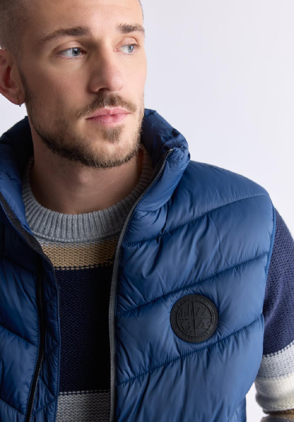 Buffalo David Bitton Veste Matelassée Bleu Marin Davies Pour Hommes - OBMEF007