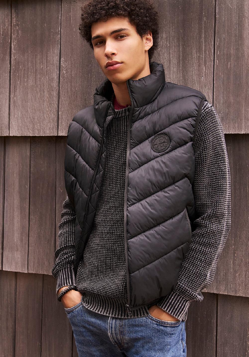Buffalo David Bitton Veste Matelassée Davies Noire Pour Hommes - OBMEF007