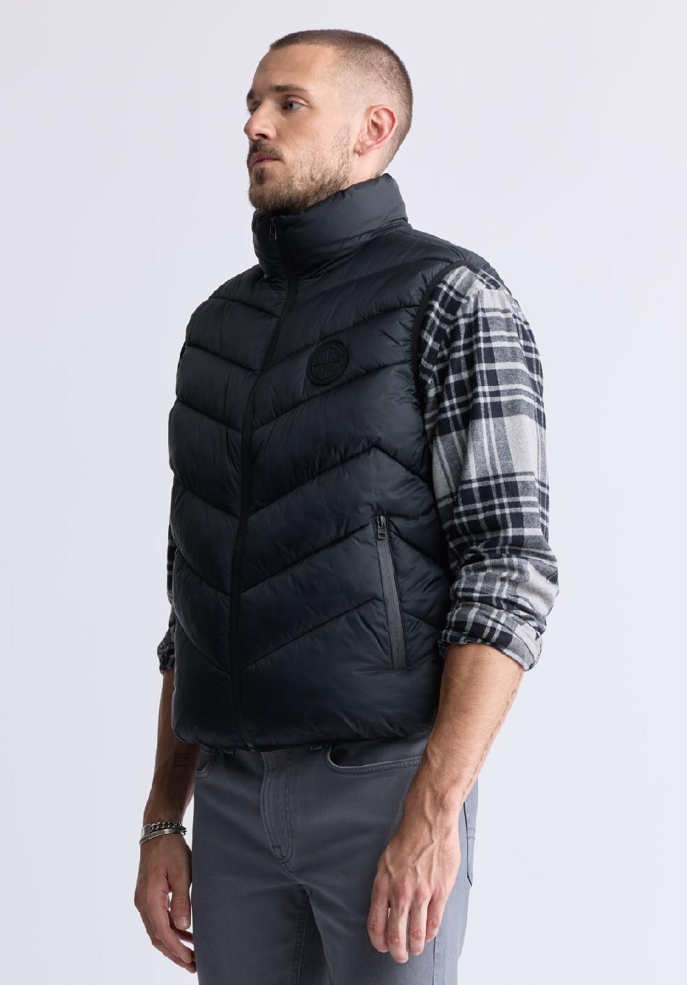Buffalo David Bitton Veste Matelassée Davies Noire Pour Hommes - OBMEF007