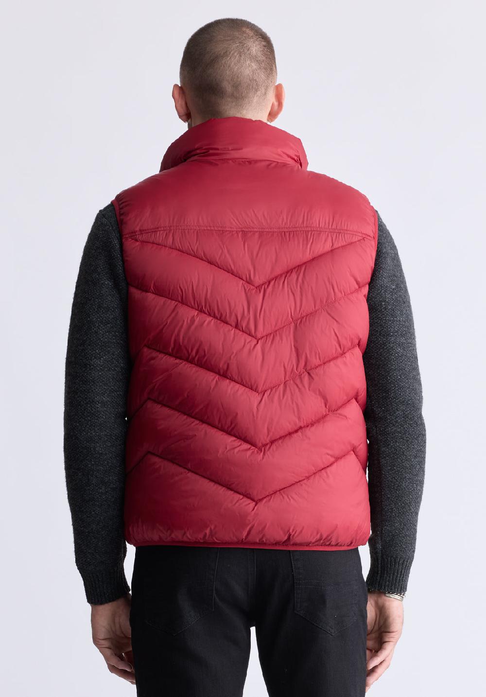 Buffalo David Bitton Veste Matelassée Rouge Chili Davies Pour Hommes - OBMEF007