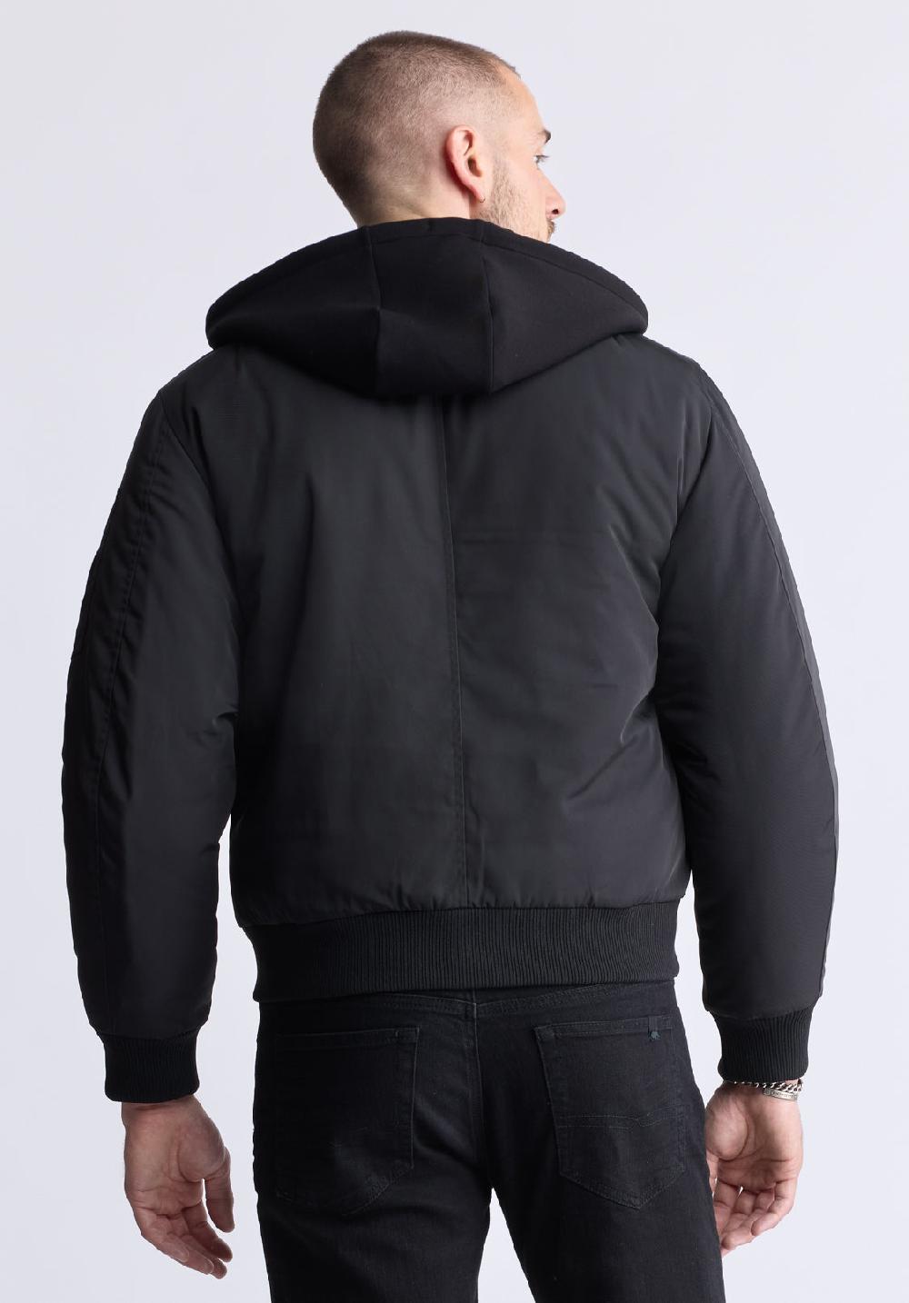 Buffalo David Bitton Veste Zippée à Capuche Cliff Pour Hommes Noir - OBMFB001