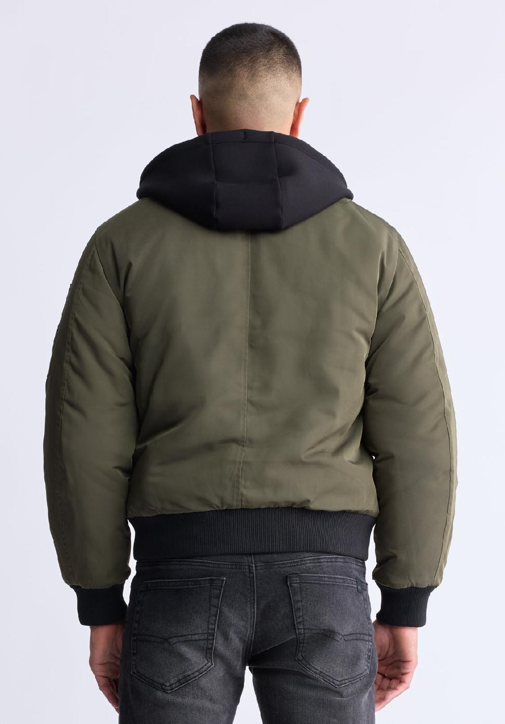 Buffalo David Bitton Veste Zippée à Capuche Cliff Pour Hommes Vert - OBMFB001