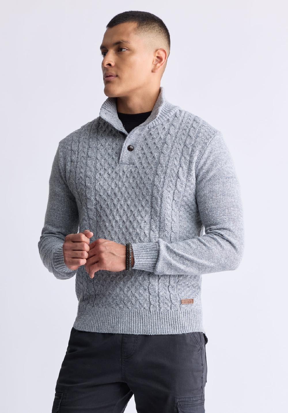 Buffalo David Bitton Watcher Dark Heather Grey Men's Sweater