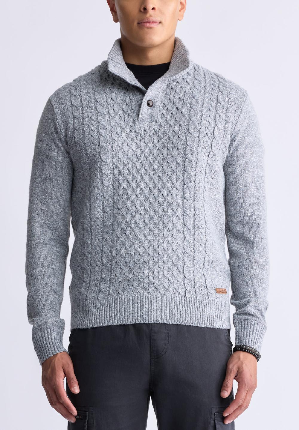 buffalo david bitton Watcher Dark Heather Grey Men's Sweater