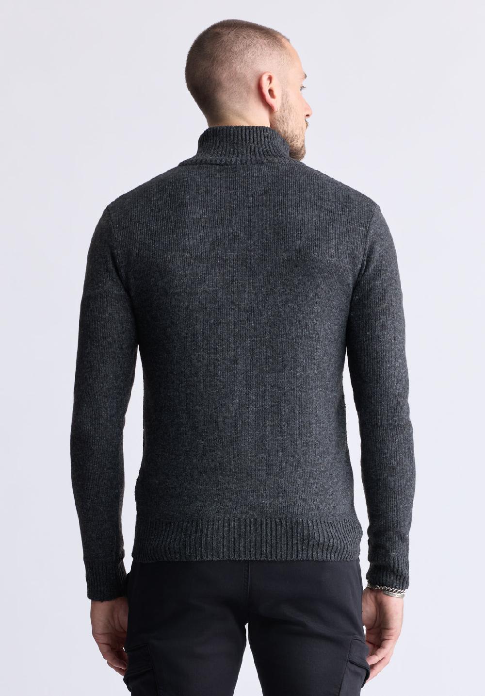 Buffalo David Bitton Watcher Dark Heather Grey Men's Sweater