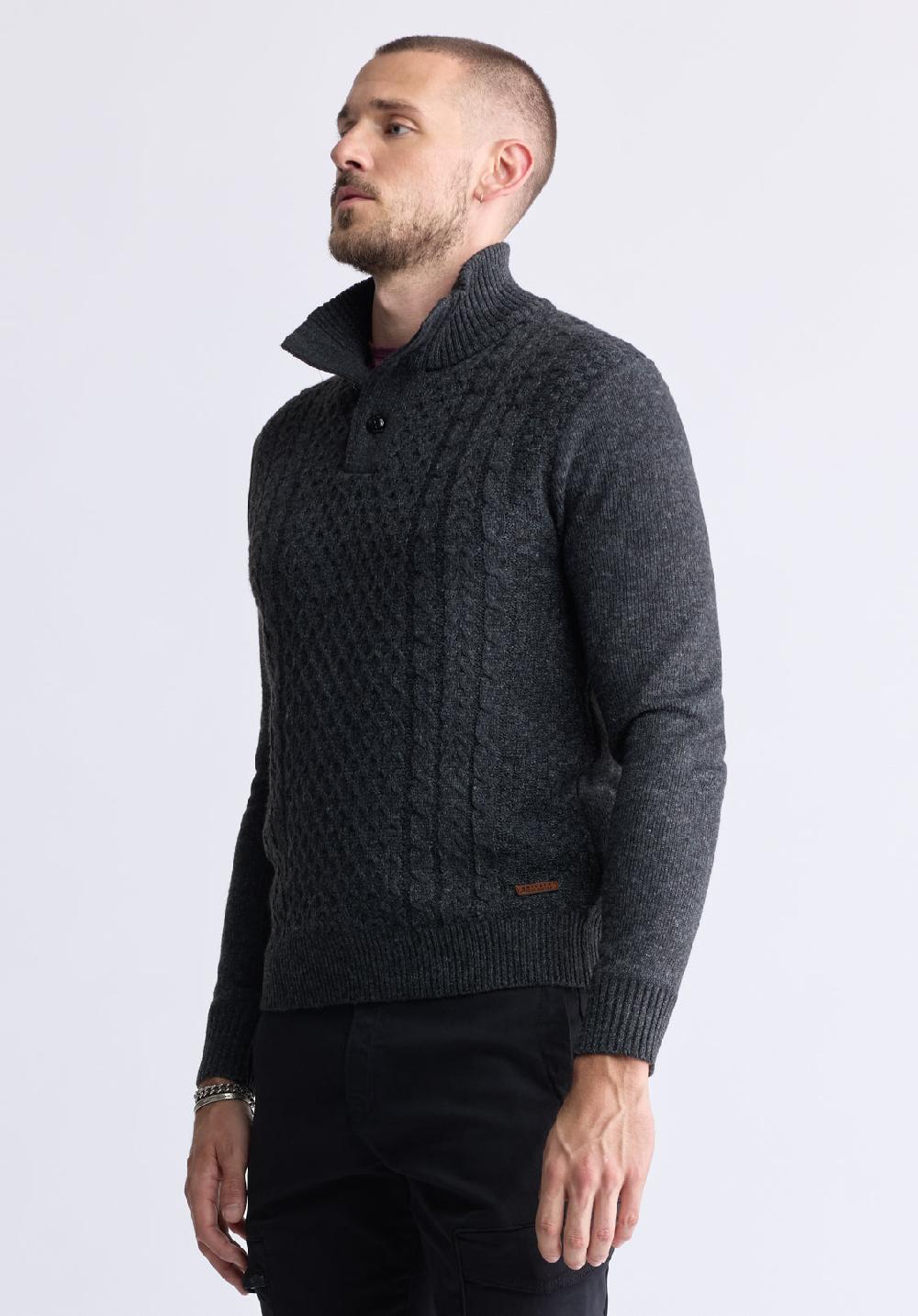 Buffalo David Bitton Watcher Dark Heather Grey Men's Sweater