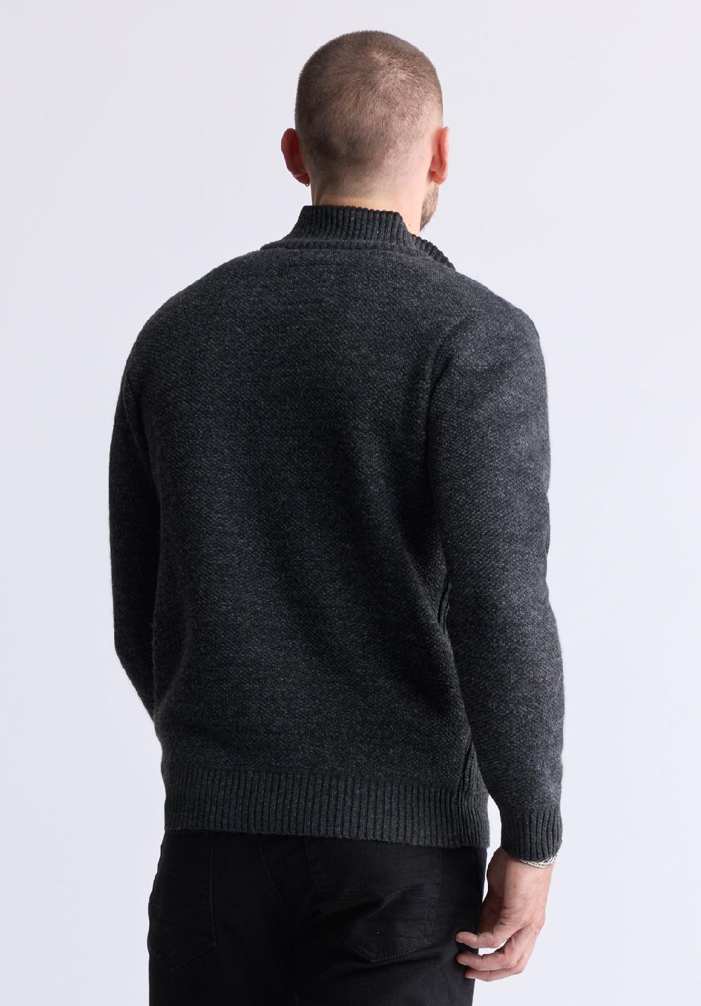 Buffalo David Bitton Wernek Dark Heather Grey Men's Sweater