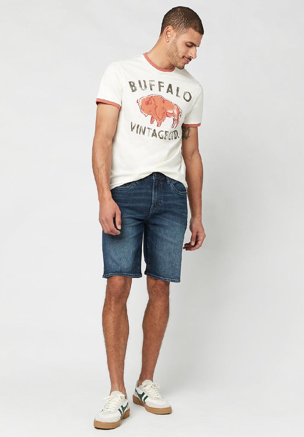 Buffalo David Bitton Worn Indigo RELAXED STRAIGHT DEAN Shorts
