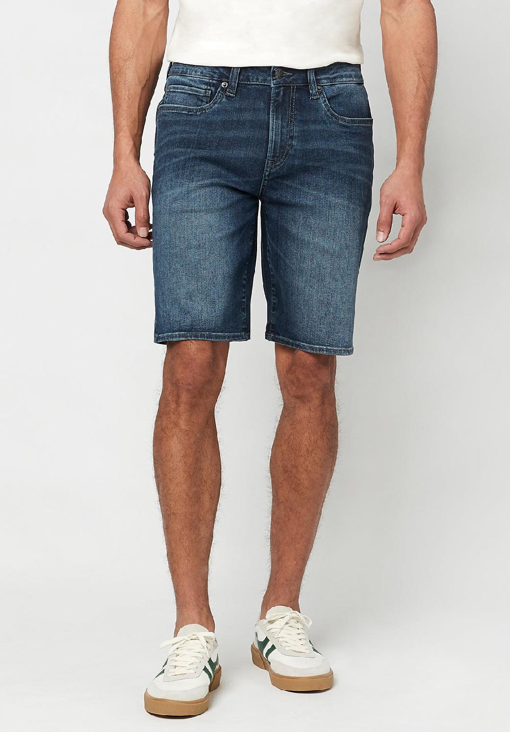 buffalo david bitton Worn Indigo RELAXED STRAIGHT DEAN Shorts