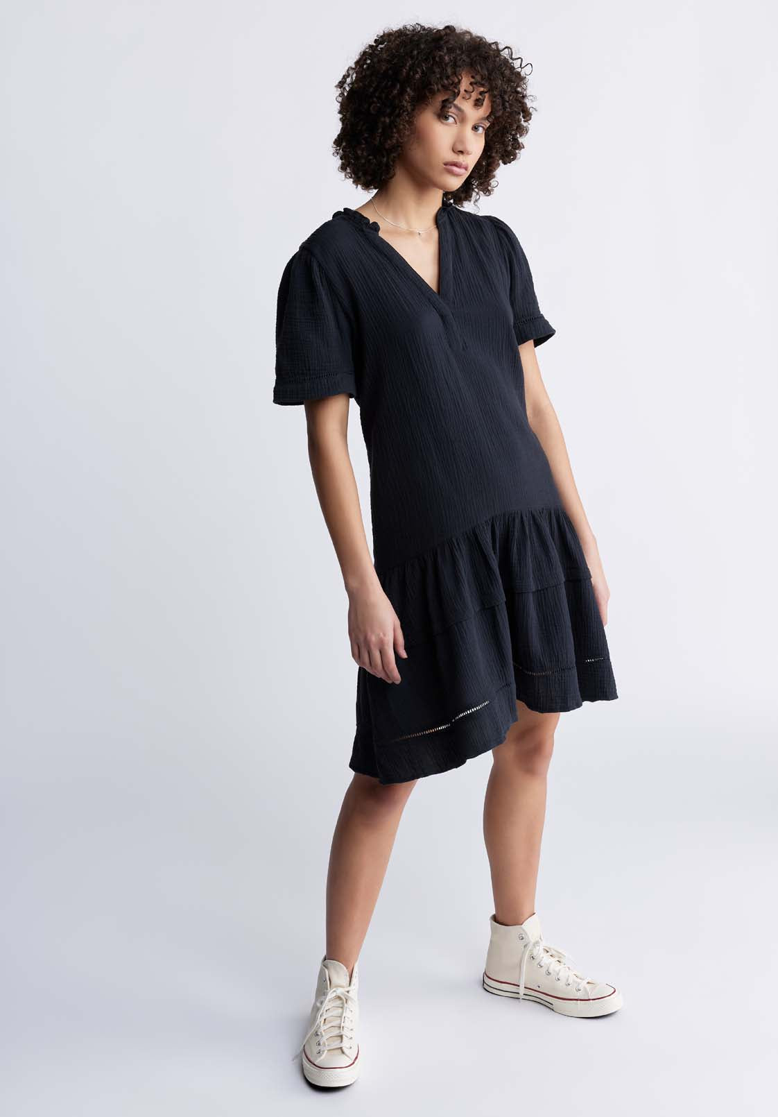 Buffalo David Bitton Zinnia Women's Ruffled Dress In Black