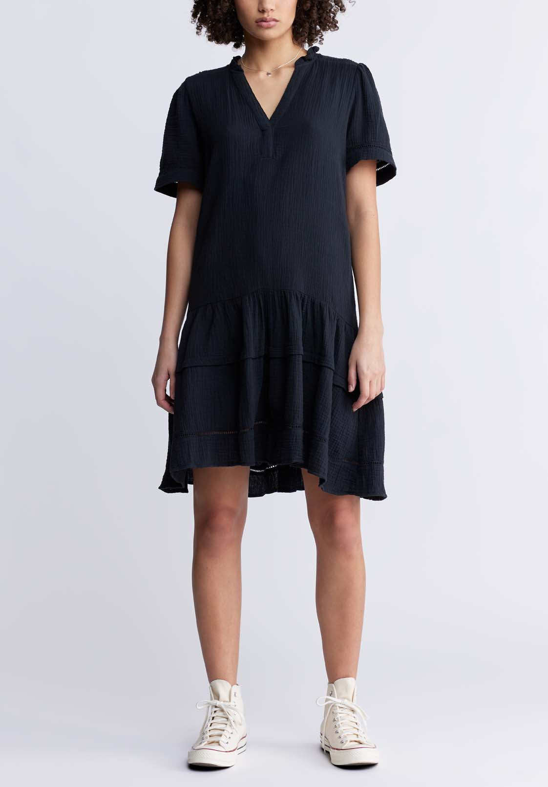 buffalo david bitton Zinnia Women's Ruffled Dress in Black