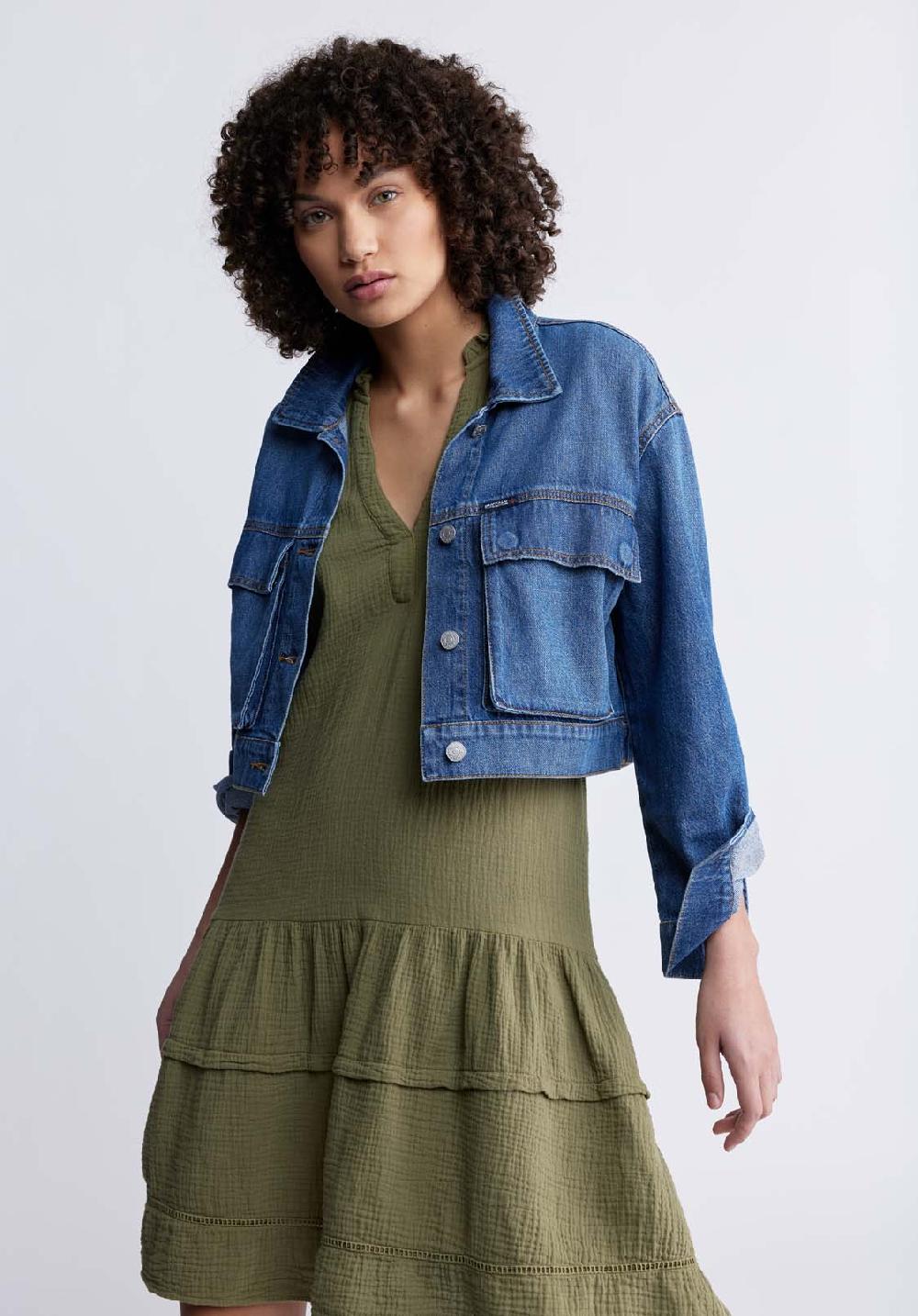 Buffalo David Bitton Zinnia Women's Ruffled Dress In Olive Green