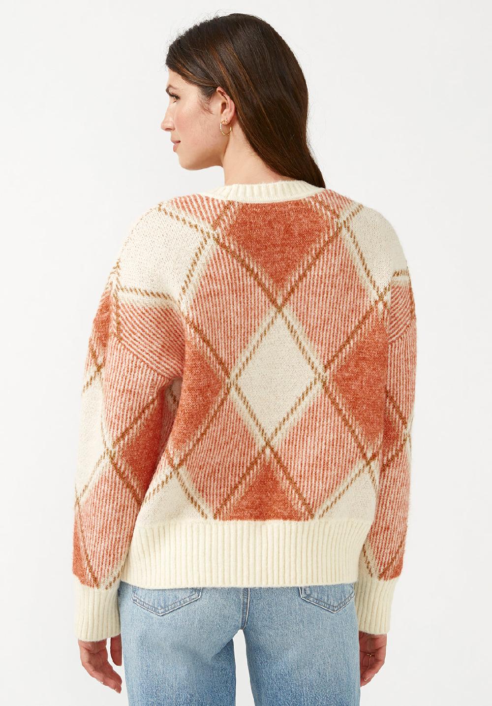 Buffalo David Bitton Zuri Women's Oversized Cardigan In Orange Plaid