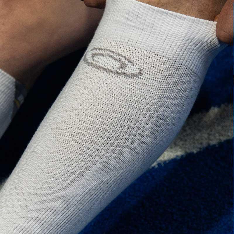 Bv Sport Chaussettes Compression Padel Blanc/Gris