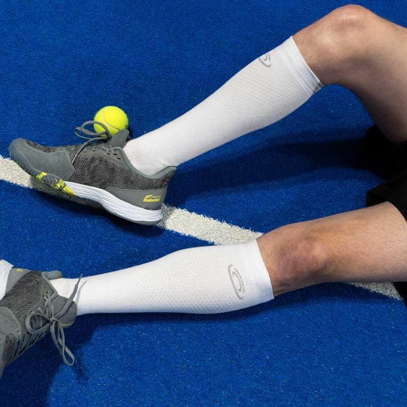 Bv Sport Chaussettes Compression Padel Blanc/Gris