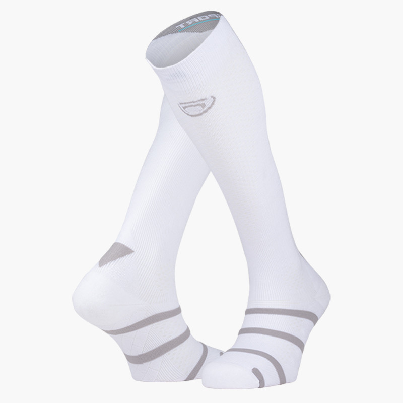 bv sport Chaussettes compression Padel Blanc/Gris