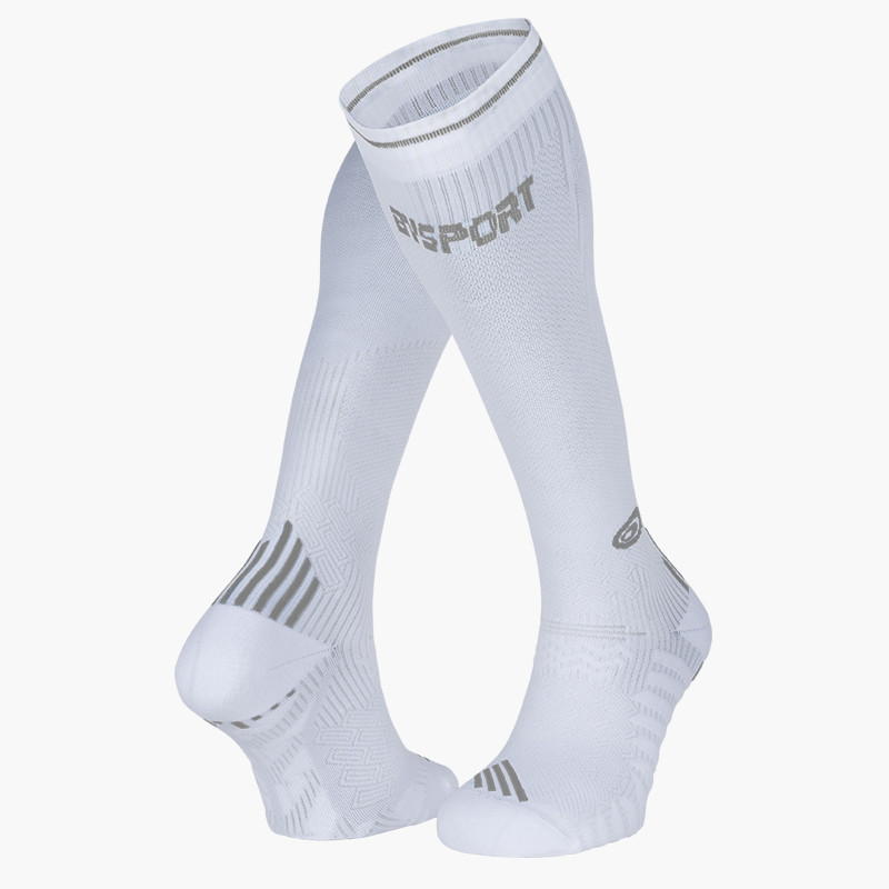 bv sport Chaussettes Run compression blanc/gris