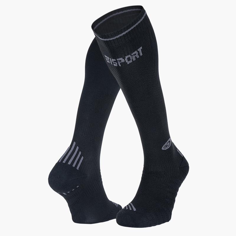 bv sport Chaussettes Run compression noir/gris