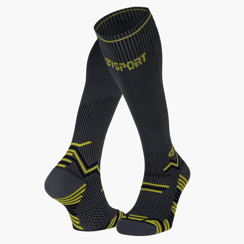 bv sport Chaussettes Trail compression gris/jaune