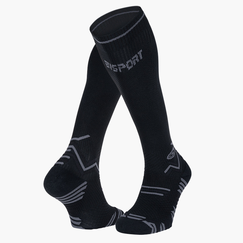 bv sport Chaussettes Trail compression noir/gris