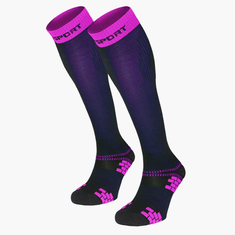 bv sport Chaussettes de compression XLR EVO bleu/rose