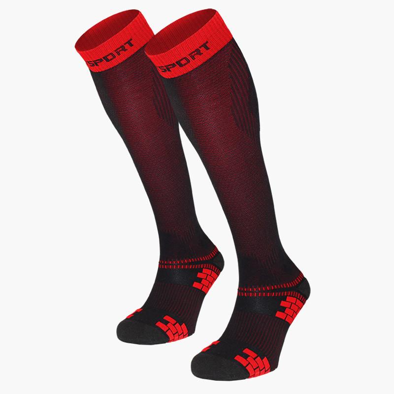 bv sport Chaussettes de compression XLR EVO noir/rouge