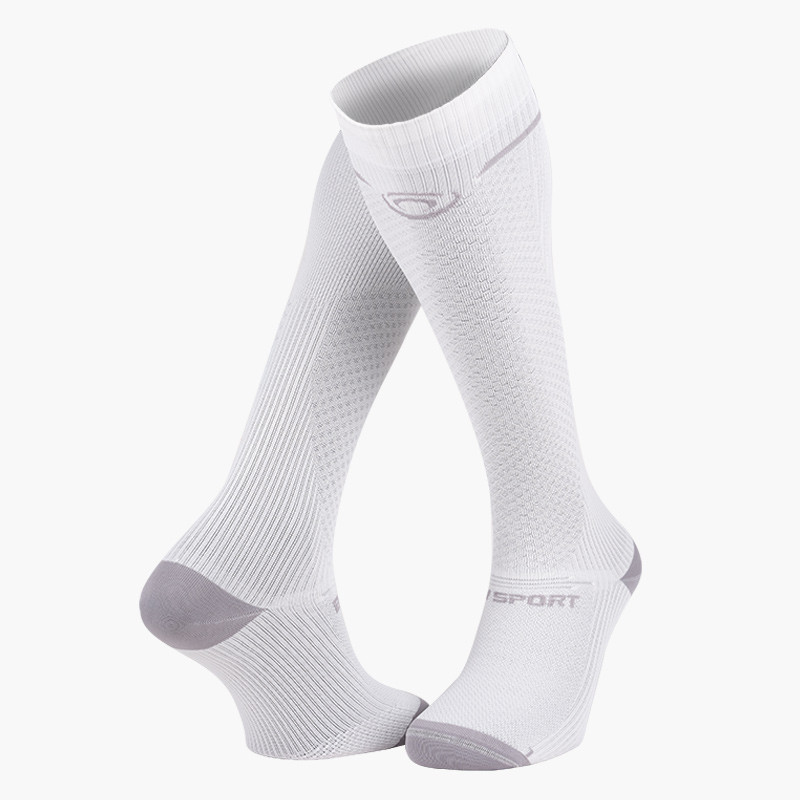 bv sport Chaussettes Light Run compression Blanc/gris