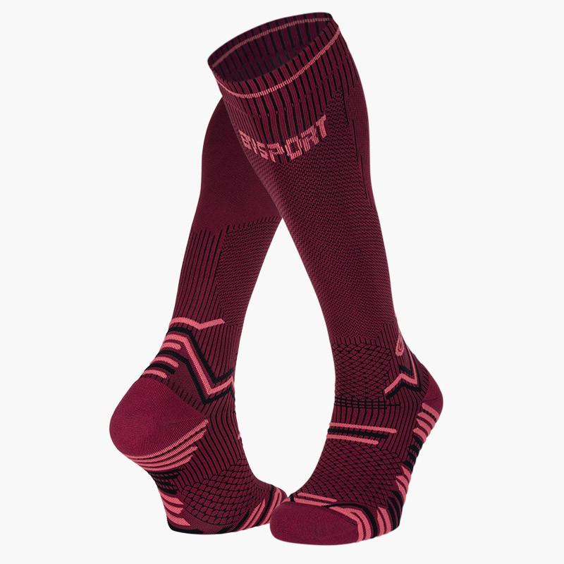 bv sport Chaussettes Trail compression bordeaux/rose
