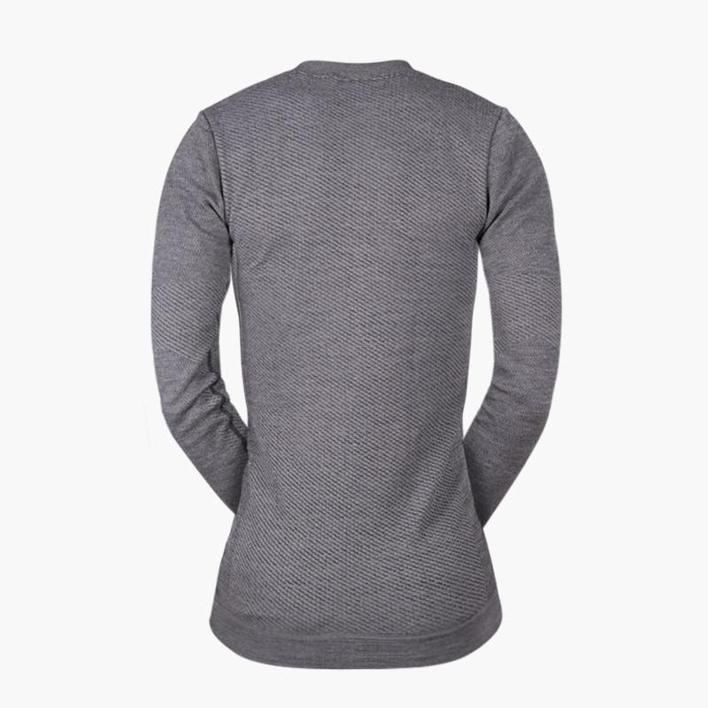 Bv Sport T-shirt Manches Longues RTECH MERINOS Gris