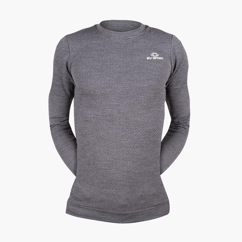 bv sport T-shirt manches longues RTECH MERINOS gris