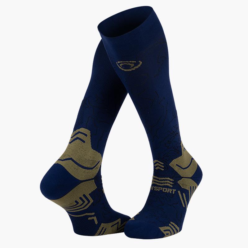 bv sport Trek GR compression Navy/Kaki- Chaussettes randonnée