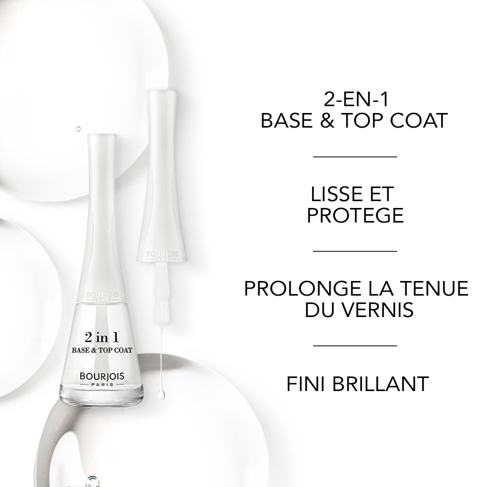 Bourjois Base De Vernis à Ongles Et Top Coat 1 Seconde Transparent