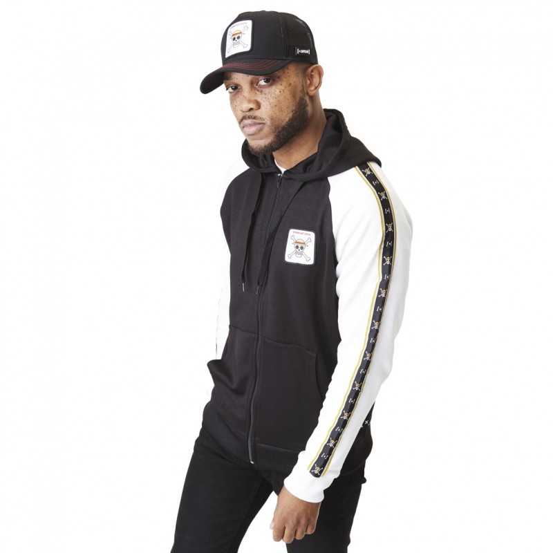 capslab Sweat One Piece Luffy Homme Gris Capslab