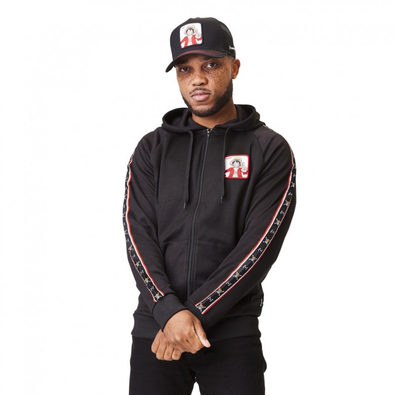 Capslab Sweat One Piece Luffy Homme Noir Capslab