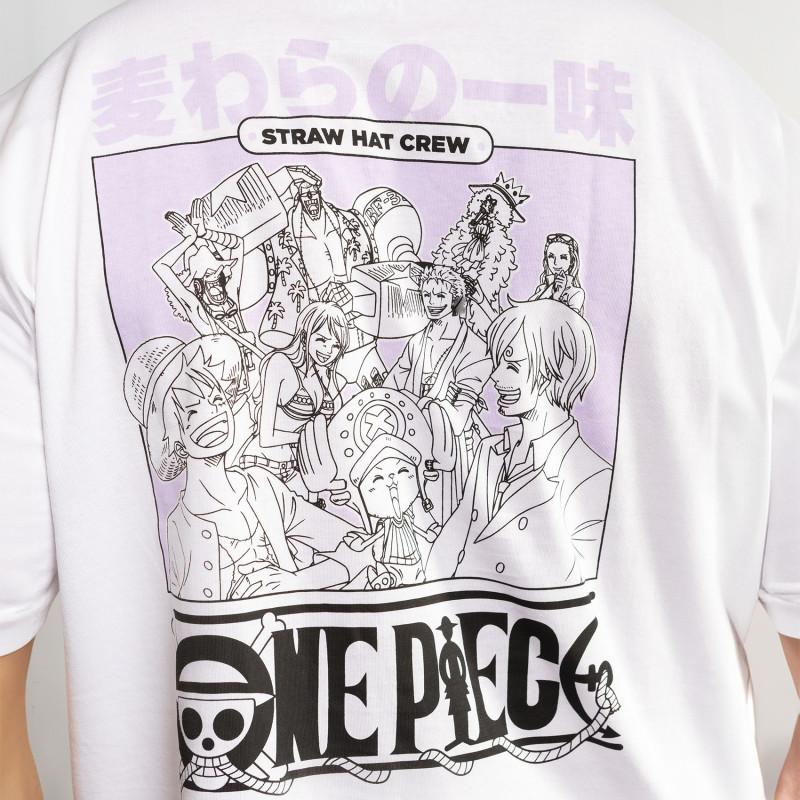 Capslab T-shirt ONE PIECE Blanc Manches Courtes